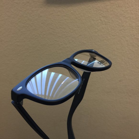 Geek Clear Black Frame Glasses - MISC082 - Picture 3 of 5